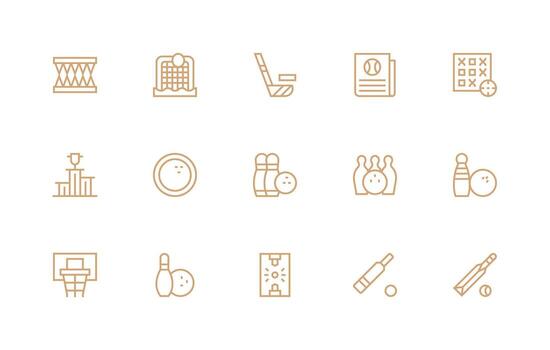 puntuación conjunto con 15 regular línea íconos listo para la interfaz de usuario icono colección vector