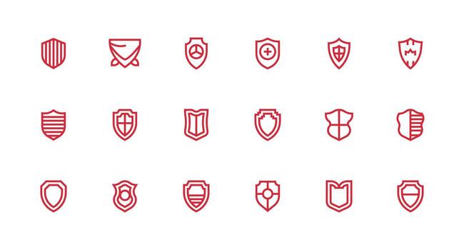 Strong Stroke Line Icons from Impenetrable Set with 18 Vectors Fully Editable Icon Set for Web