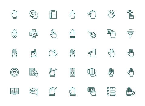 Select Design Icons featuring 35 in Regular Clean Line Style Style Icon Set vector