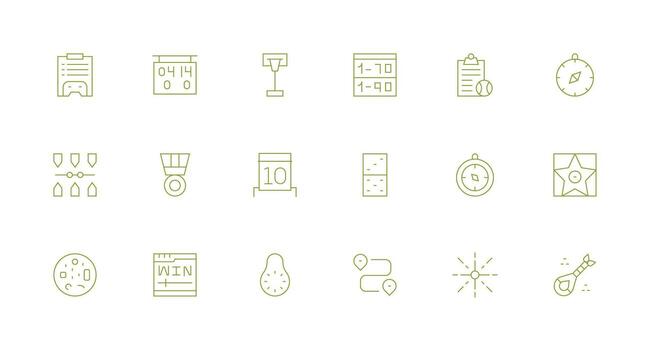 Points Design Icons featuring 18 in Minimal Line Style Neatly Designed Icons for Web Platforms vector