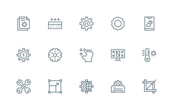 Adjust Icon Collection with 15 Regular Line Designs Interface Icon Collection for Daily Projects vector