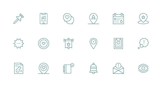 18 Minimal Line Icons for Important Graphics Neutral Style Icons for Any Project vector