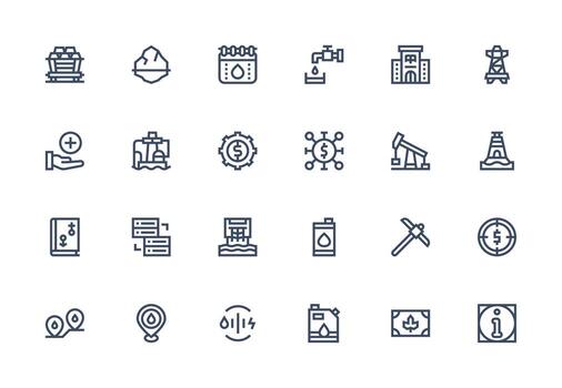 recurso conjunto con 24 grueso línea línea íconos completamente editable icono conjunto para web vector