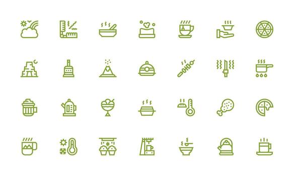 28 Bold Line Style Icons from Hot Collection Simple Icons for Interface and Wireframes vector