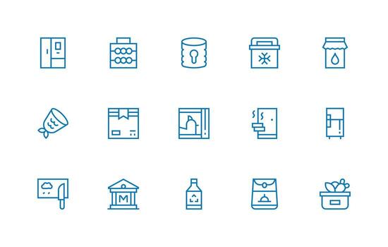 Preservation Set with 15 Regular Line Icons Sharp Icons for Presentations vector