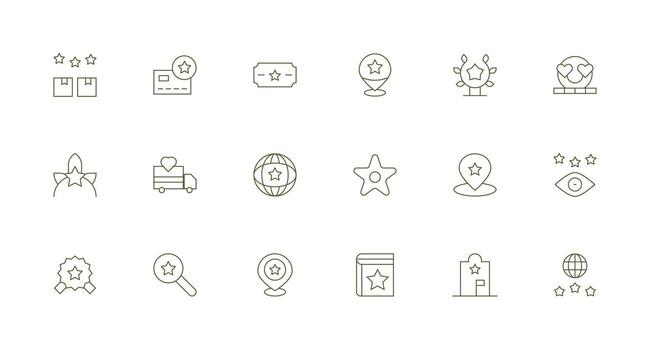Recommended featuring 18 Icons in Minimal Line Design Web Icon Collection vector