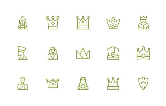 15 Regular Line Icons for Monarch Graphics Clean Icon Set Icon Pack for UI Projects vector