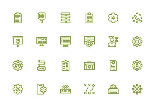 24 Thick Line Line Style Icons from Options Collection Scalable Icons for Cross-Platform Interfaces vector