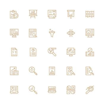 25 medio carrera contorno diseños para datos análisis íconos alta resolución íconos para ninguna plataforma vector