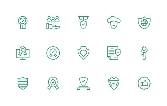 regular línea íconos desde de confianza conjunto con 15 vectores alta resolución íconos para ninguna plataforma