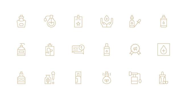 Essential Icon Set with 18 Minimal Line Graphics Complete Icon Bundle for Web Design vector