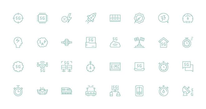 Thin Line Icons from Speed Set with 32 Vectors Clean Icon Set Icon Pack for UI Projects