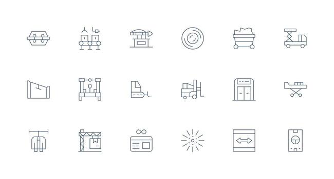 Loading Icon Collection with 18 Minimal Line Designs Icon Set for Web vector