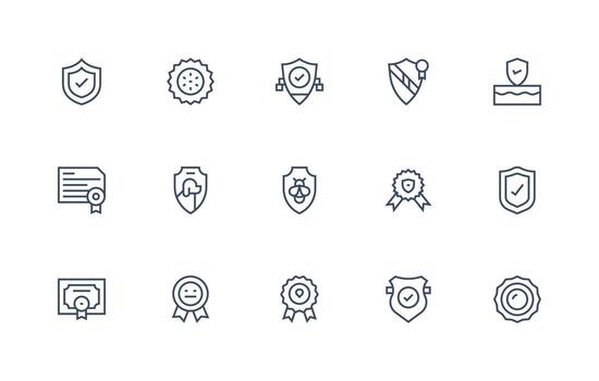 15 regular línea íconos para de confianza gráficos rápido acceso íconos para ui desarrollo vector