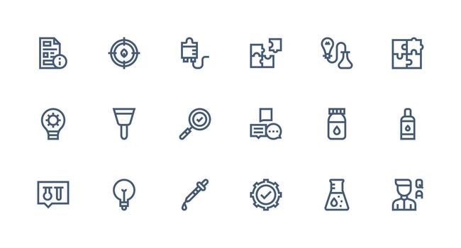 solución conjunto con 18 fuerte carrera línea íconos sencillo icono paquete vector