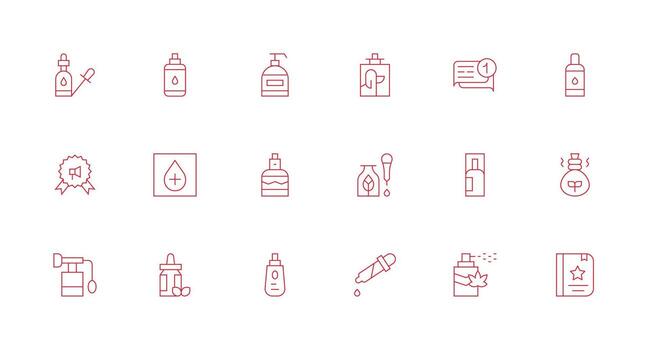 18 íconos para esencial en mínimo línea formato diseño Listo icono conjunto para equipos vector