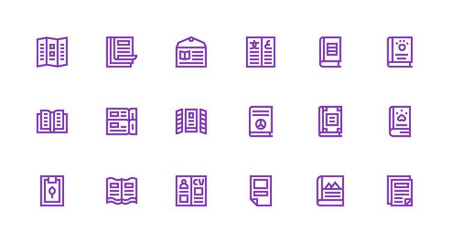 fuerte carrera línea íconos desde folleto conjunto con 18 vectores limpiar icono conjunto icono paquete para ui proyectos