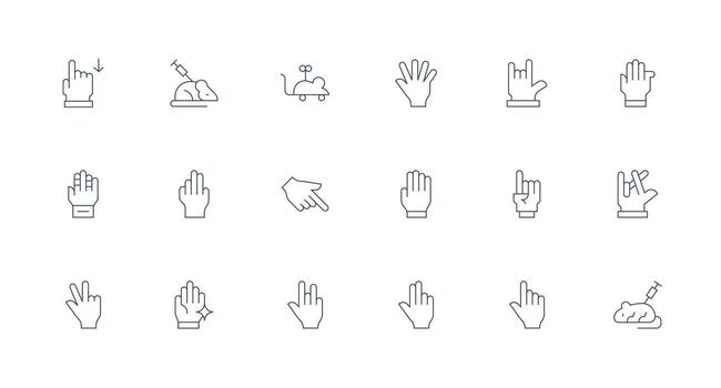 ratón incluso 18 mínimo línea ilustraciones agudo íconos para presentaciones vector