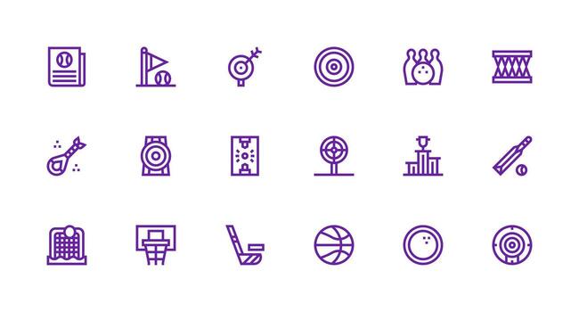 Scoring including 18 Strong Stroke Line Illustrations Neatly Designed Icons for Web Platforms vector