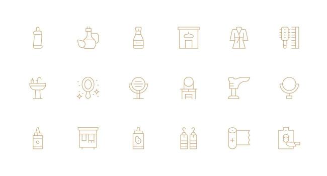 18 Icons for Dressing in Minimal Line Format Web and App Icon Pack Collection vector