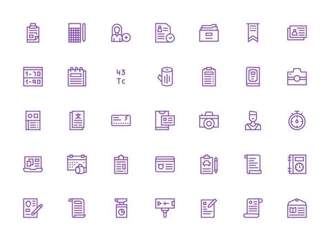 grabar incluso 35 regular limpiar línea ilustraciones sencillo íconos para interfaz y wireframes vector