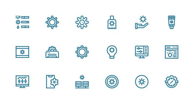 Tweak including 18 Strong Stroke Line Illustrations Scalable Icons for Cross-Platform Interfaces vector