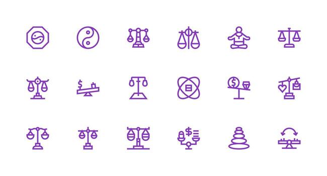 Strong Stroke Line Icons from Equilibrium Set with 18 Vectors Responsive Icon Set for Flexible Layouts