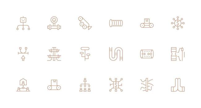 18 Minimal Line Style Icons from Flow Collection Icons Built for Visual Consistency Pack vector