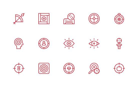 15 Regular Line Icons for Focus Graphics Dashboard Icon Series vector