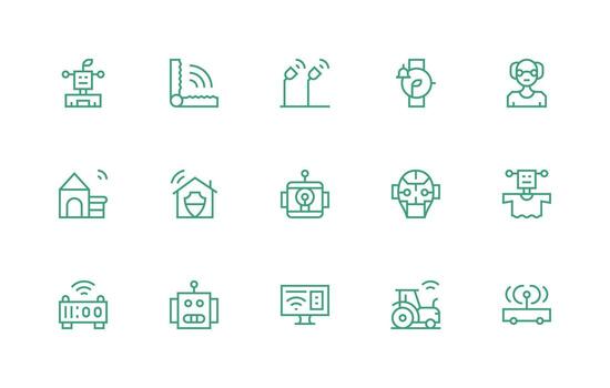 regular línea íconos desde inteligente conjunto con 15 vectores simplificado icono paquete para visual herramientas