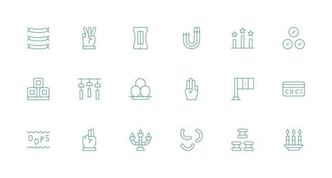 Minimal Line Style Three Icons with 18 Vectors High-Quality Icon Pack