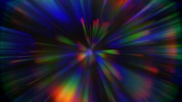 färgrik abstrakt ljus mönster skapa visuell djup på en mörk duk video