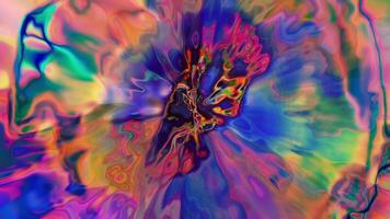 dinâmico abstrato animação com vívido cores e rodopiando padrões video
