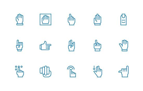 15 Icons for Cursor in Regular Line Format App Icon Pack vector