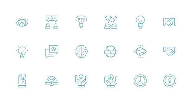 18 Minimal Line Style Icons from Understanding Collection Organized Icon Pack for Quick Access vector