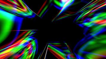 färgrik abstrakt mönster skapande dynamisk rörelse på en mörk bakgrund video