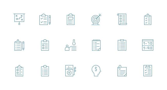 Minimal Line Style Goals Icons with 18 Vectors High-Resolution Icons for Any Platform