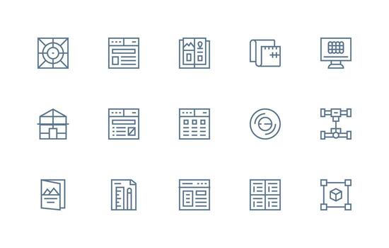 diseño visual paquete conteniendo 15 regular línea íconos alta resolución íconos para ninguna plataforma vector