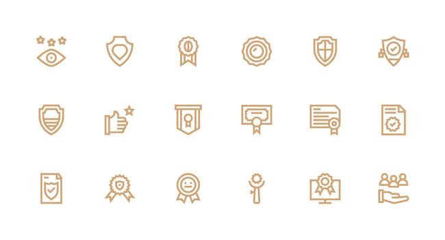 Reliable Set with 18 Strong Stroke Line Icons Core Icon Collection for Daily Tasks vector