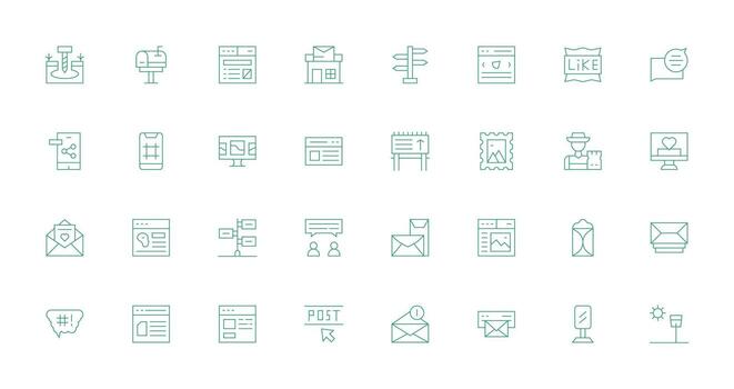 Post featuring 32 Icons in Thin Line Design Multi-Style Icons for Creative Projects vector