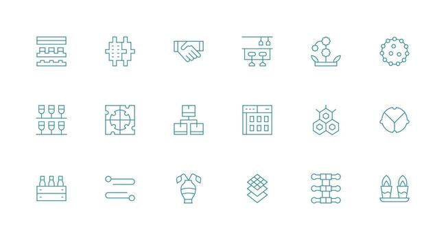 18 Minimal Line Icons for Arrangement Graphics Core Icon Collection for Daily Tasks vector