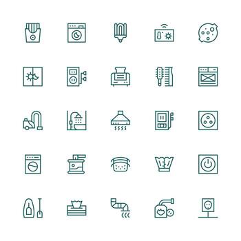 Medium Stroke Outline Icons from Appliance Set with 25 Vectors Interface Icon Collection for Daily Projects
