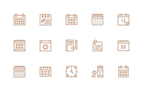 15 Regular Line Icons for Daily Graphics Interface Icon Collection for Daily Projects vector