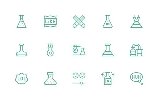 Regular Line Icons from Reaction Set with 15 Vectors Professional Icon Pack for Development Work