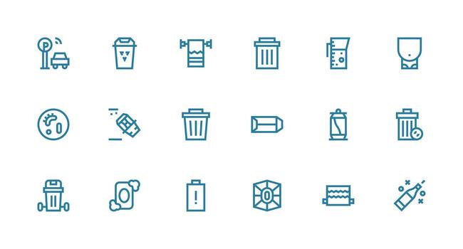 18 fuerte carrera línea diseños para vacío íconos simplificado icono paquete para visual herramientas vector