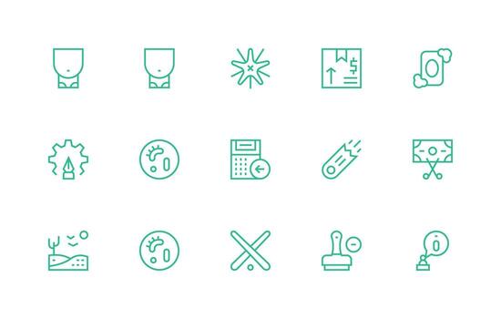 Void Visual Pack containing 15 Regular Line Icons Well-Structured Icons for Creative Use vector