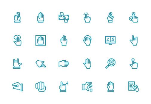 24 Icons for Select in Thick Line Line Format Icon Pack for Various Themes vector