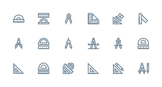 18 fuerte carrera línea íconos para transportador gráficos limpiar icono conjunto icono paquete para ui proyectos vector