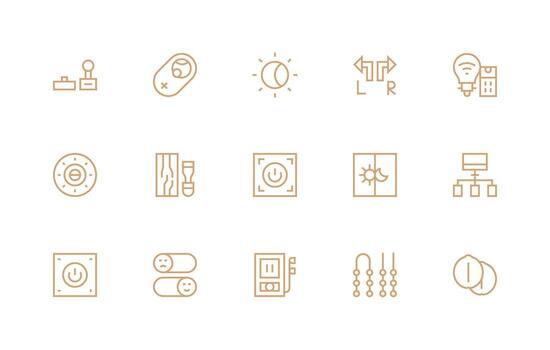 Switch Icon Collection with 15 Regular Line Designs Scalable Icons for Cross-Platform Interfaces vector