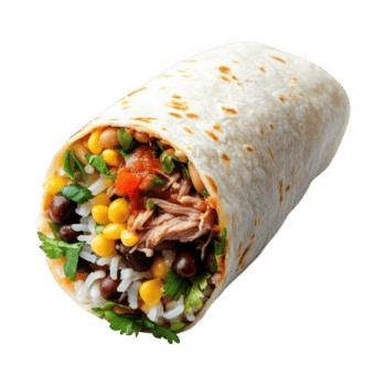 uma burrito com carne, feijões e milho png